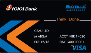 Enjoy CREDIT on FUEL and GROUND HANDLING with the Skyblue – ICICI BANK Carnet Card